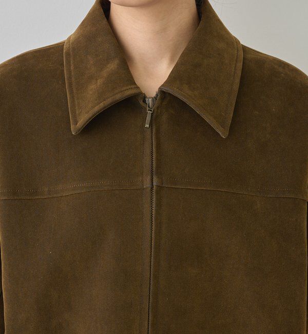  「【手洗い可】フロッキーデニムジップブルゾン」|ベスト・ジレ|