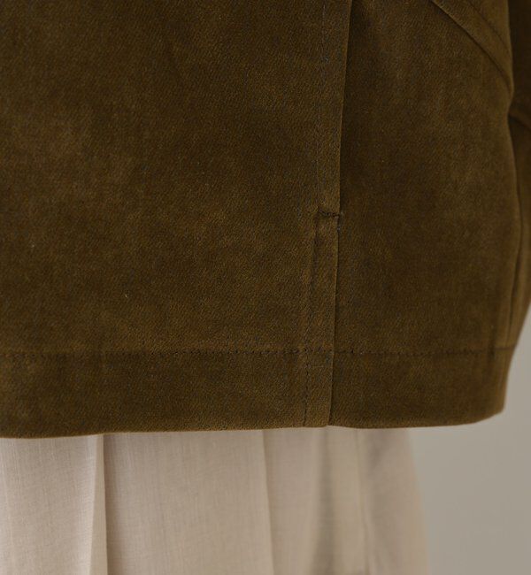  「【手洗い可】フロッキーデニムジップブルゾン」|ベスト・ジレ|