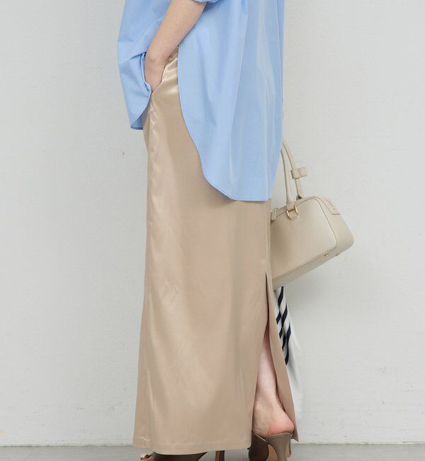  「【ルミネ限定カラー】【手洗い可能】ストレッチサテンタイトスカート」|スカート|