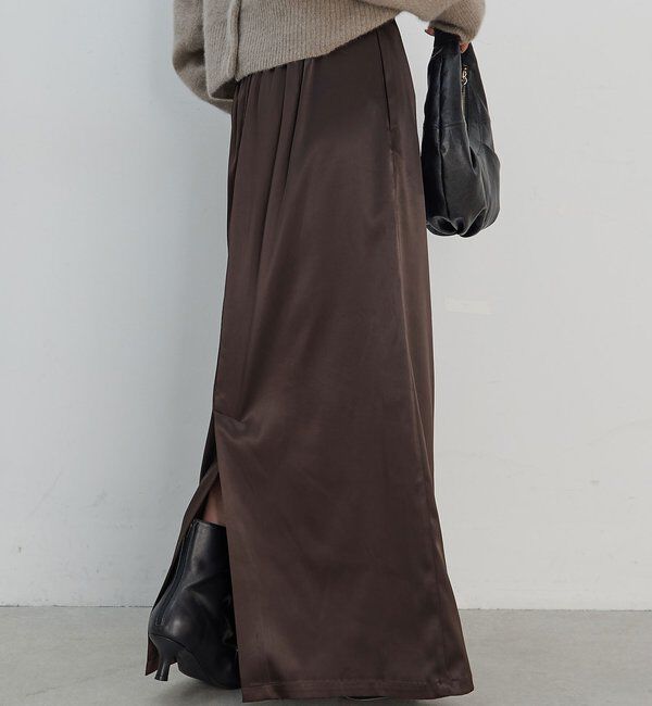  「【ルミネ限定カラー】【手洗い可能】ストレッチサテンタイトスカート」|スカート|