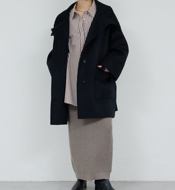  「【HERITANOVUM】スタンドカラーリバーコート」|その他|