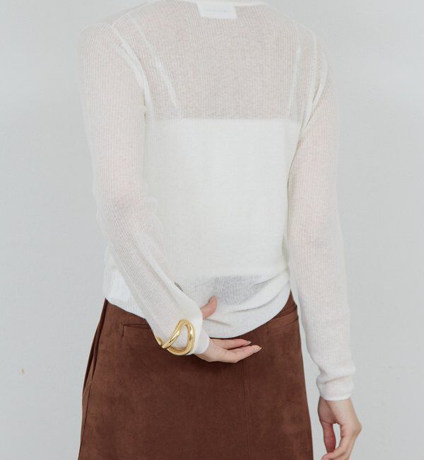  「【HERITANOVUM】 クルーリブニット」|ニット・セーター|