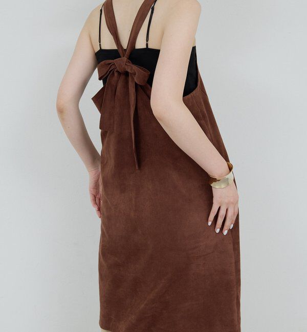  「【HERITANOVUM】エコスエードミニドレス」|ワンピース|