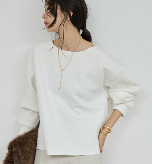  「【新色BR登場！】【大人のスウェット】ボートネックスウェット」|Tシャツ・カットソー|