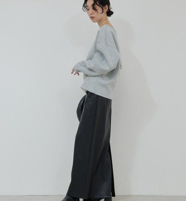  「【新色BR登場！】【大人のスウェット】ボートネックスウェット」|Tシャツ・カットソー|