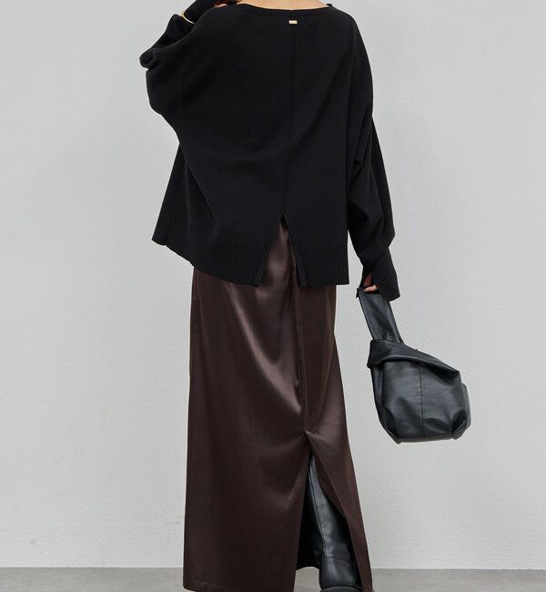  「【CHIKAコラボ】【着やせ&times;時短おしゃれ】タイ付き総針Vネックニット」|ニット・セーター|