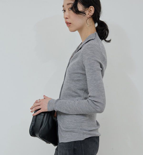  「【比留川游さんコラボ】ハイネックリブカーディガン」|ニット・セーター|