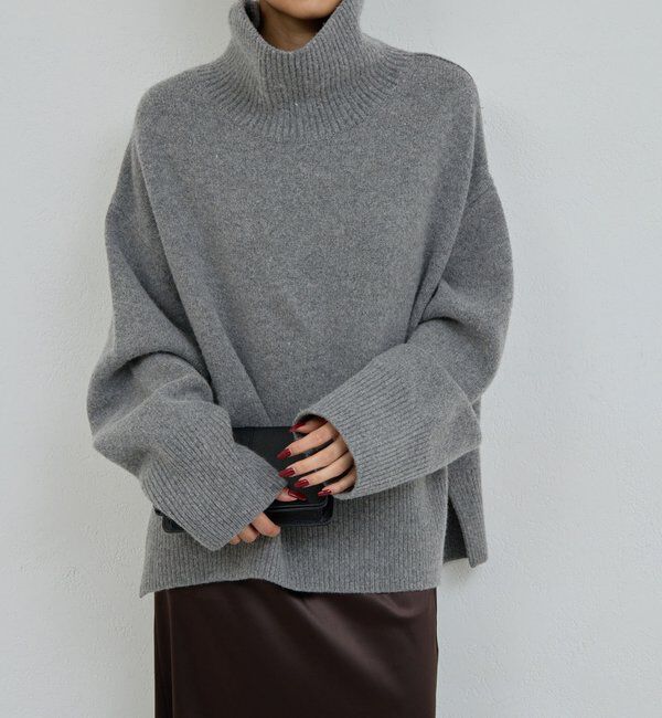  「【手洗い可】ウールタートルプルオーバー」|ニット・セーター|