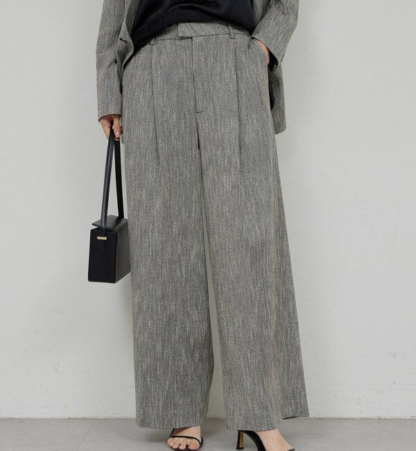  「【セットアップ対応】ダブルタックツイードパンツ」|チノ|