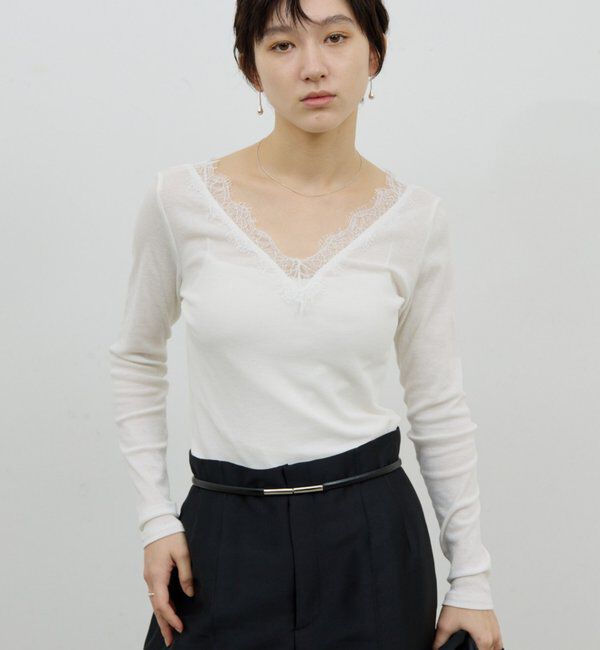  「VレースロンTee」|Tシャツ・カットソー|