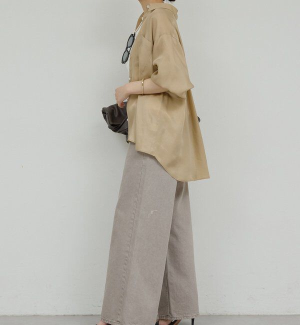  「【洗練ブラウス】【2way】キュプラブラウス」|シャツ・ブラウス|