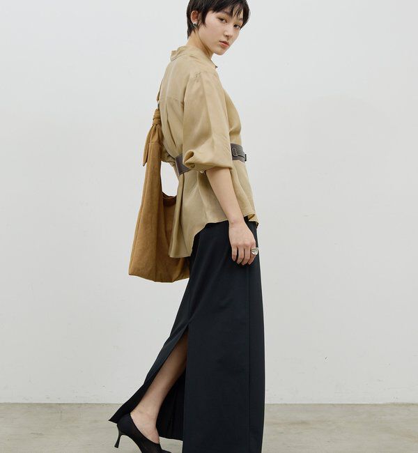  「【洗練ブラウス】【2way】キュプラブラウス」|シャツ・ブラウス|