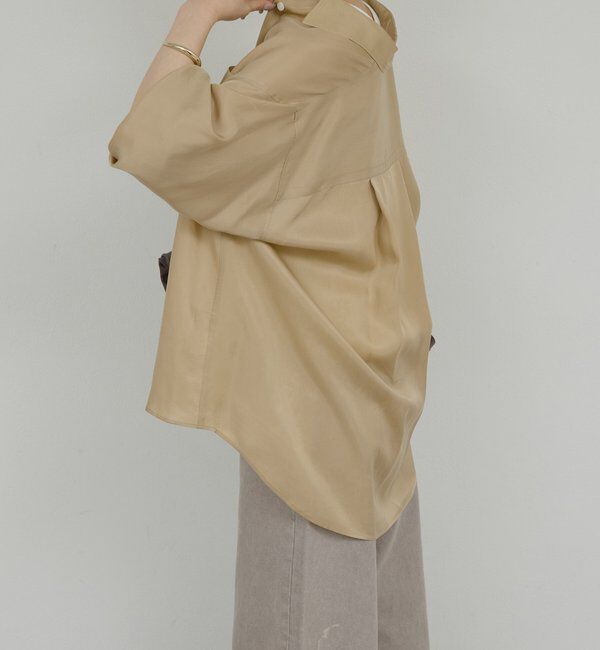  「【洗練ブラウス】【2way】キュプラブラウス」|シャツ・ブラウス|