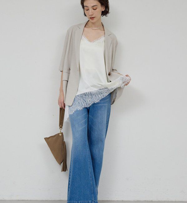  「【＋1で新鮮コーデ】レースキャミチュニック」|シャツ・ブラウス|