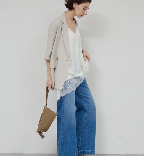  「【＋1で新鮮コーデ】レースキャミチュニック」|シャツ・ブラウス|
