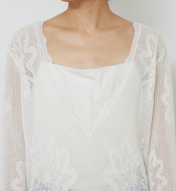  「【手洗い可】メッシュニットドレス」|ワンピース|