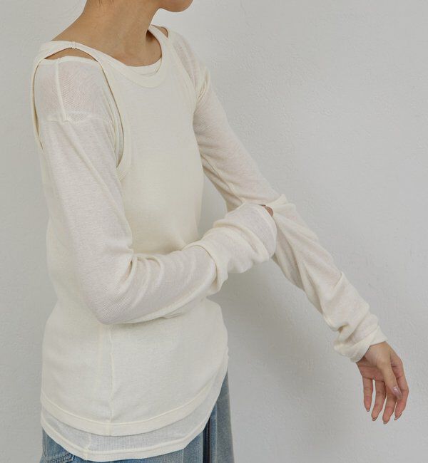  「【PEAS】カバーテレコタンク」|Tシャツ・カットソー|