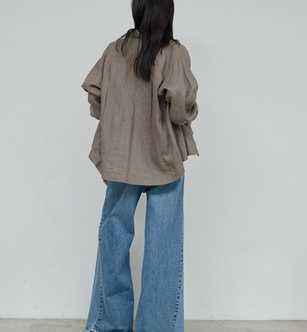  「リネンミリタリーシャツブルゾン」|ベスト・ジレ|