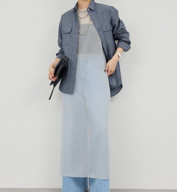  「ラメニットドレス」|ワンピース|シルバー