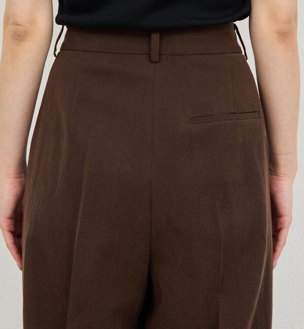  「リネンダブルタックパンツ」|チノ|
