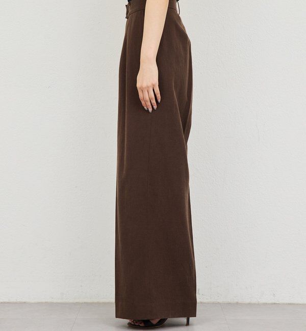  「リネンダブルタックパンツ」|チノ|