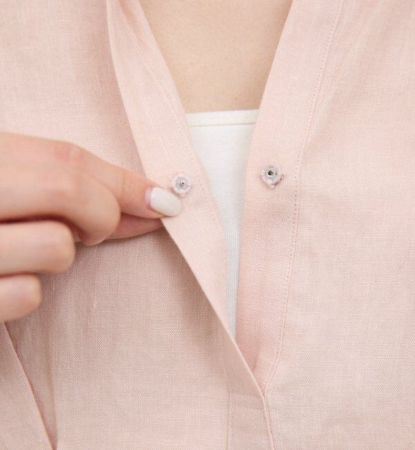  「【WEB限定】ハーフスリーブウエストシェイプシャツ」|シャツ・ブラウス|