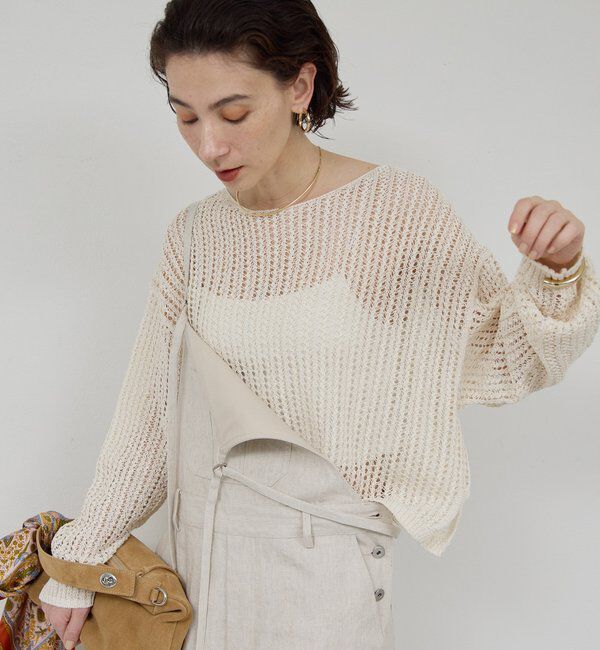  「レーシーメッシュニット」|ニット・セーター|