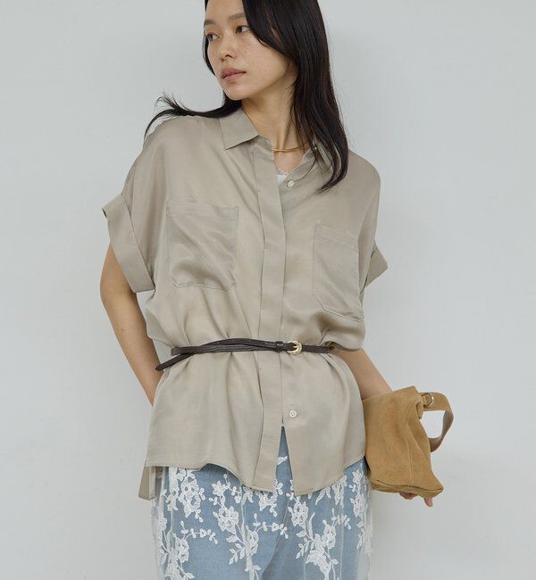  「【セットアップ対応】ミリタリーハーフスリーブシャツ」|シャツ・ブラウス|