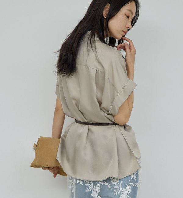  「【セットアップ対応】ミリタリーハーフスリーブシャツ」|シャツ・ブラウス|