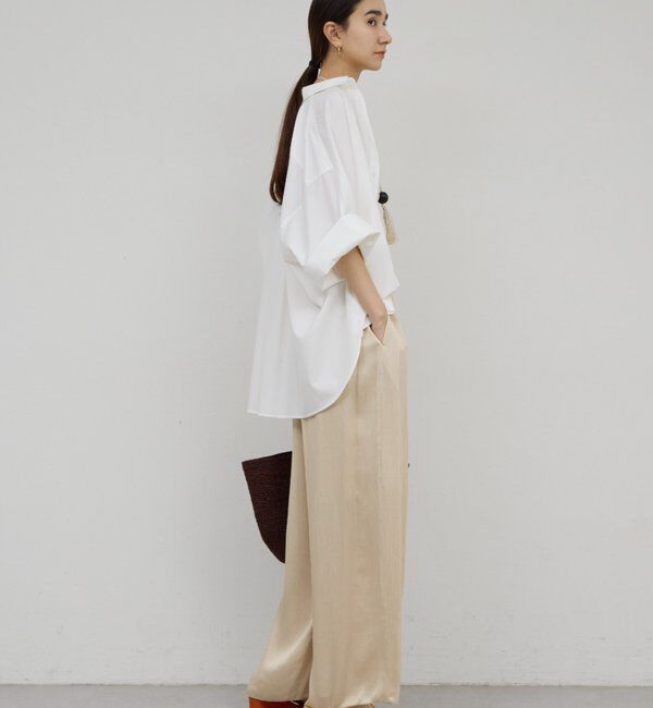  「サテンヨウリュウワイドパンツ」|チノ|