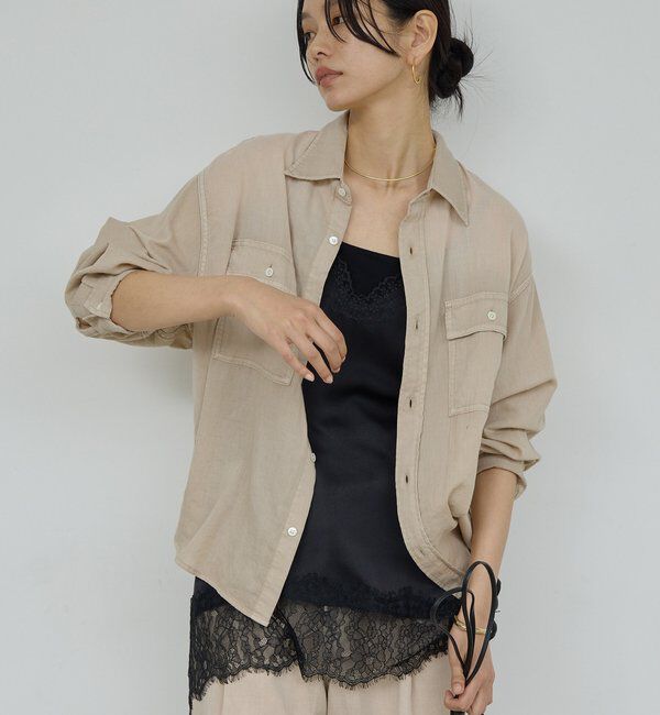  「【驚くほど軽い！】シアーデニムシャツ」|シャツ・ブラウス|