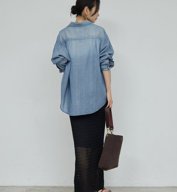  「【驚くほど軽い！】シアーデニムシャツ」|シャツ・ブラウス|