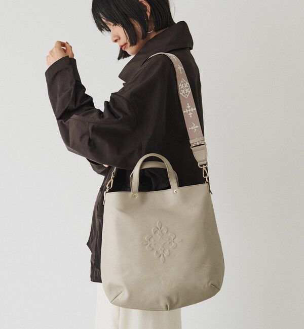  「スリム2WAYトートバッグ <エンボスモノグラム>」|トートバッグ|
