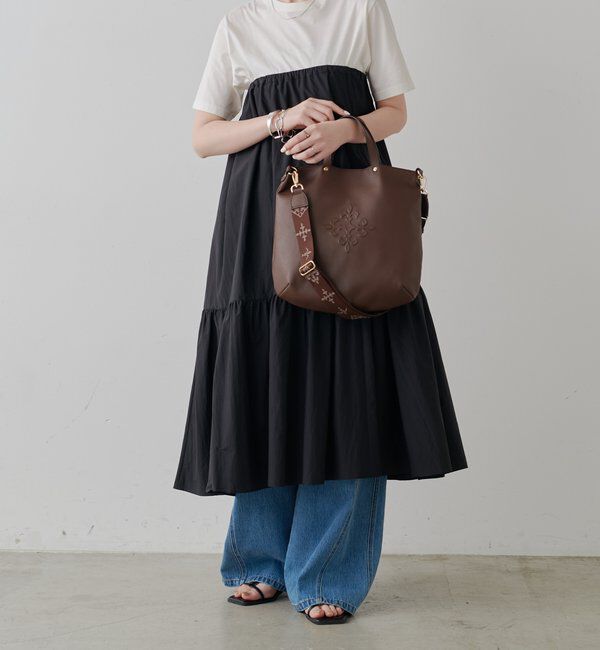  「スリム2WAYトートバッグ <エンボスモノグラム>」|トートバッグ|