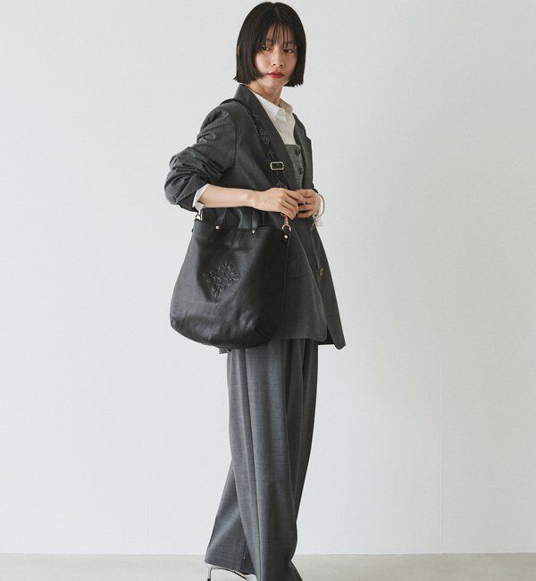  「スリム2WAYトートバッグ <エンボスモノグラム>」|トートバッグ|