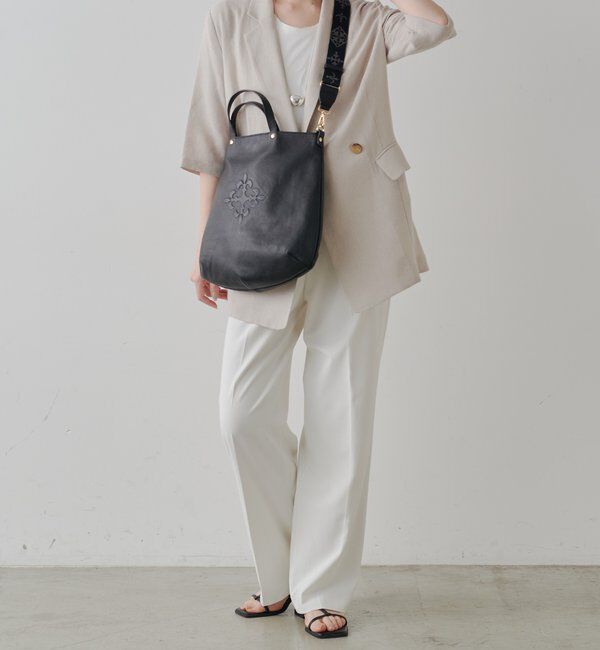  「スリム2WAYトートバッグ <エンボスモノグラム>」|トートバッグ|