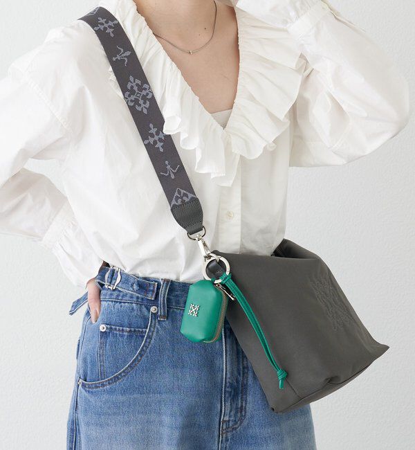  「カラビナ付き レザーミニポーチ型チャーム」|その他|