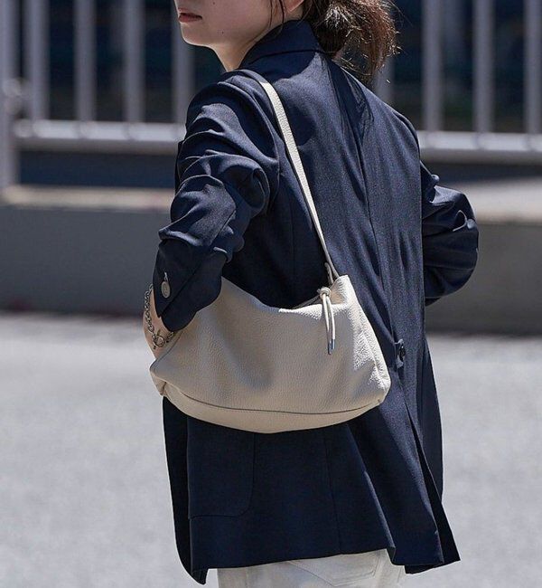  「レザー2WAYショルダーバッグ」|ショルダー・メッセンジャー|アイボリー