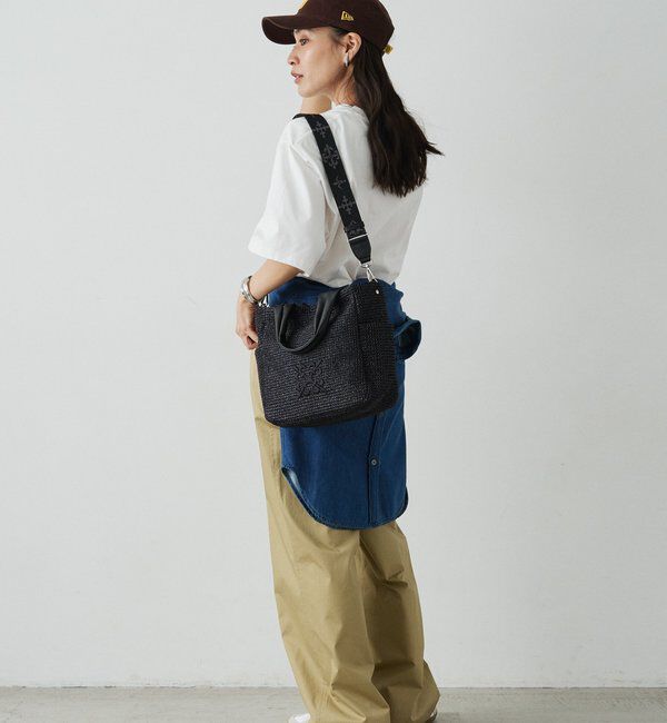  「ナイロンラフィア2WAYトートバッグ」|トートバッグ|