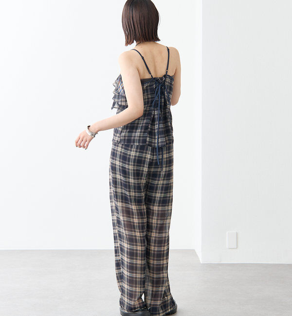  「チェックフリルキャミ」|シャツ・ブラウス|