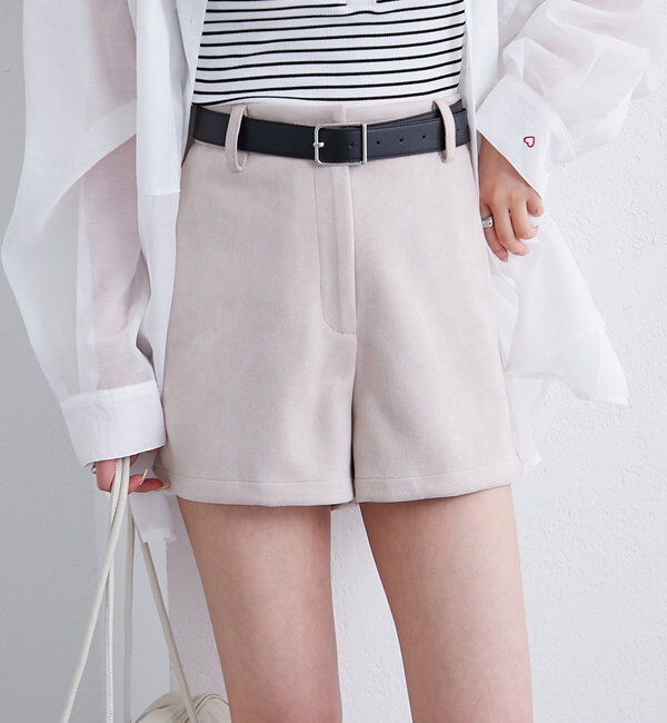 「フェイクスウェードショートパンツ」|チノ|