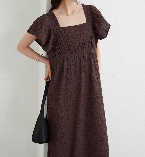  「シャーリングスクエアワンピース」|ワンピース|