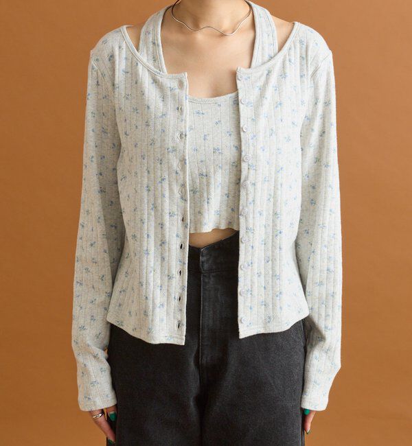  「花柄ホルターロングＴシャツ」|Tシャツ・カットソー|