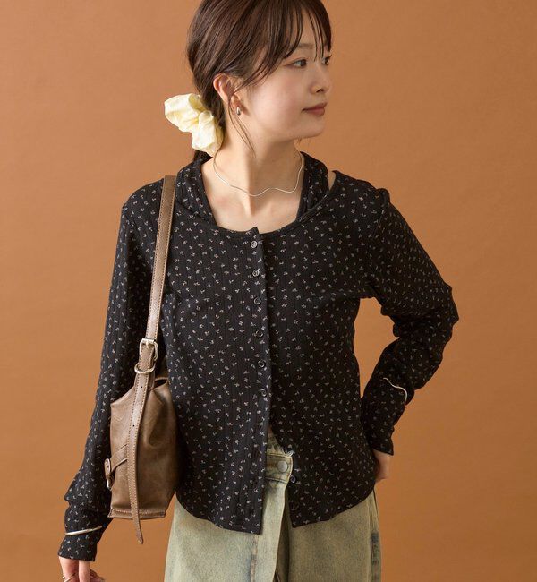  「花柄ホルターロングＴシャツ」|Tシャツ・カットソー|