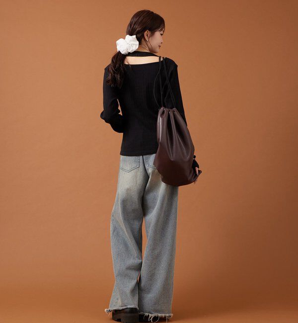  「花柄ホルターロングＴシャツ」|Tシャツ・カットソー|