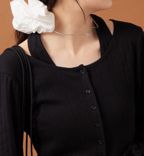  「花柄ホルターロングＴシャツ」|Tシャツ・カットソー|