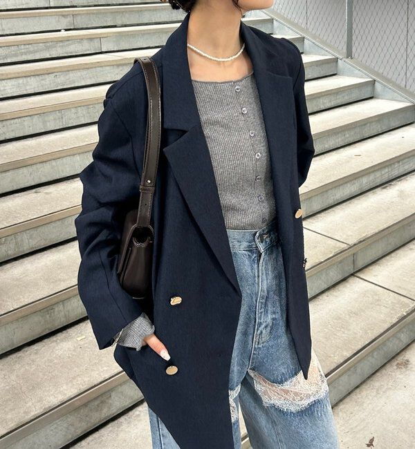  「金ボタンテーラードジャケット」|テーラードジャケット|