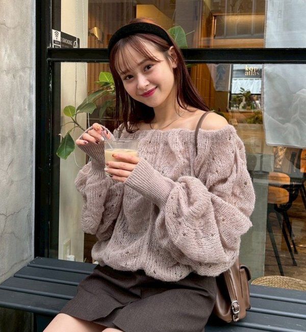  「ウェーブシアーホイップニット」|ニット・セーター|