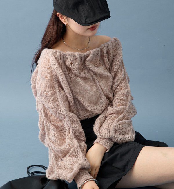  「ウェーブシアーホイップニット」|ニット・セーター|