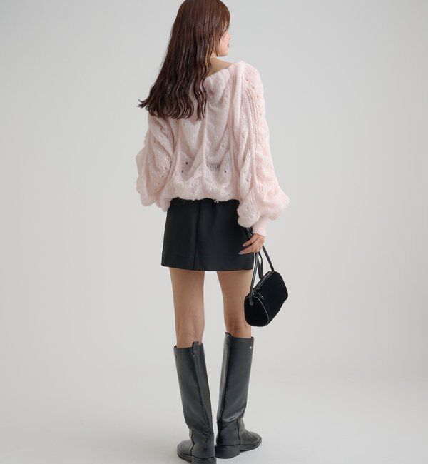  「ウェーブシアーホイップニット」|ニット・セーター|